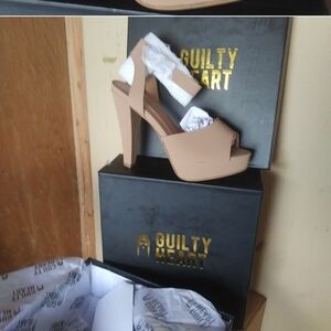 COPY - New in Box Guilty Heart brand Tan color High Heels adjustable ankle strap